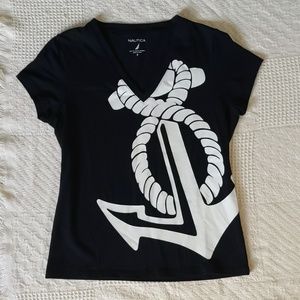 Nautica anchor tee, navy
